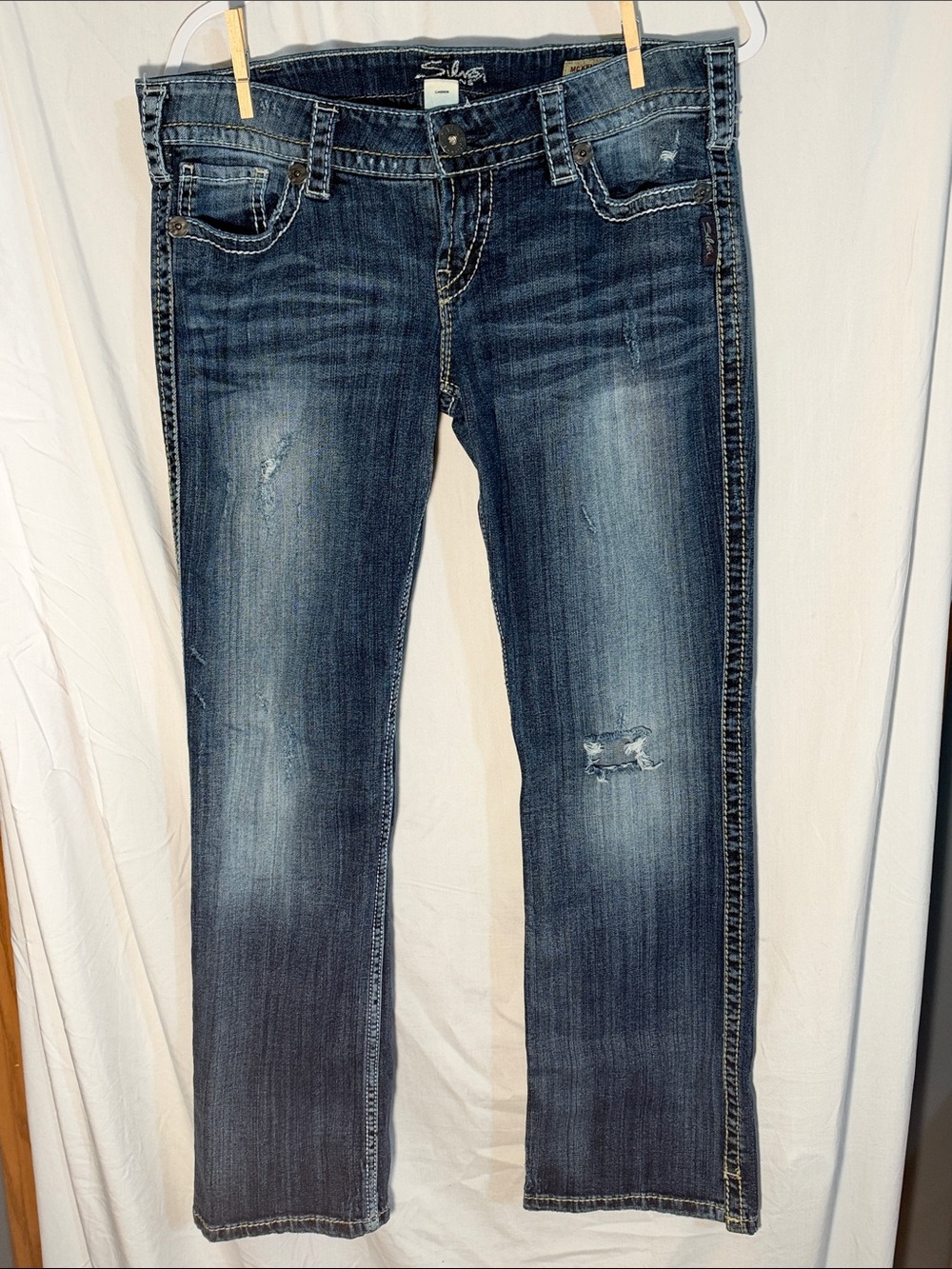 Silver Jeans Women's Boot-Cut Jeans in Dark Blue Wash